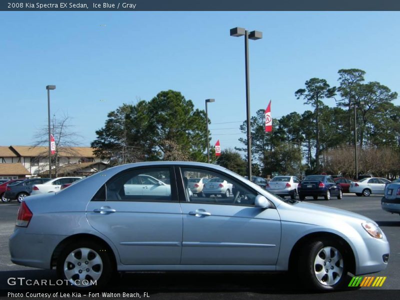 Ice Blue / Gray 2008 Kia Spectra EX Sedan