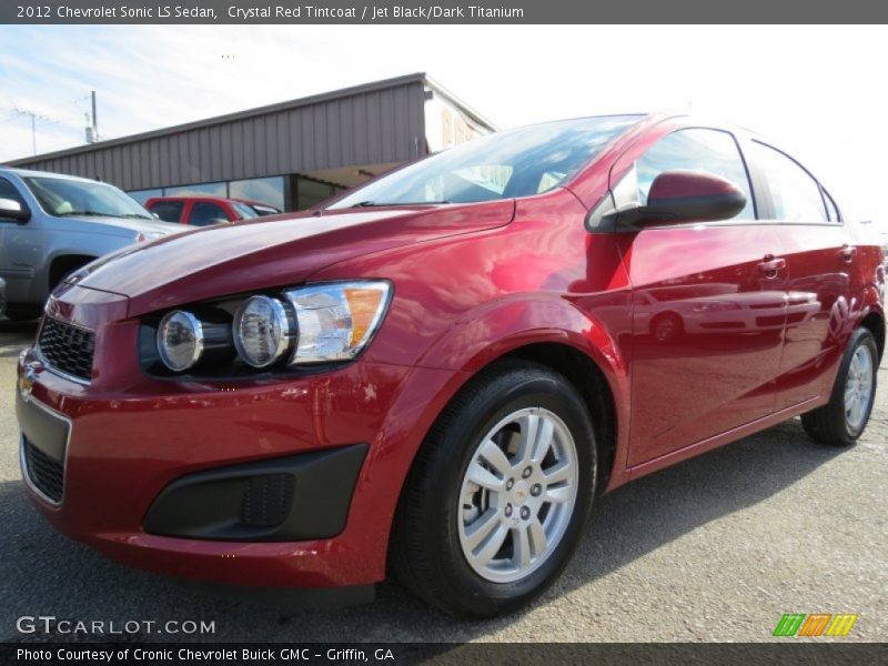 Crystal Red Tintcoat / Jet Black/Dark Titanium 2012 Chevrolet Sonic LS Sedan
