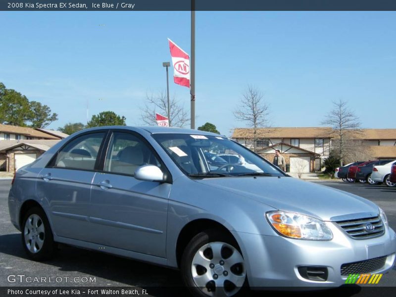 Ice Blue / Gray 2008 Kia Spectra EX Sedan