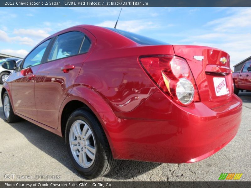 Crystal Red Tintcoat / Jet Black/Dark Titanium 2012 Chevrolet Sonic LS Sedan
