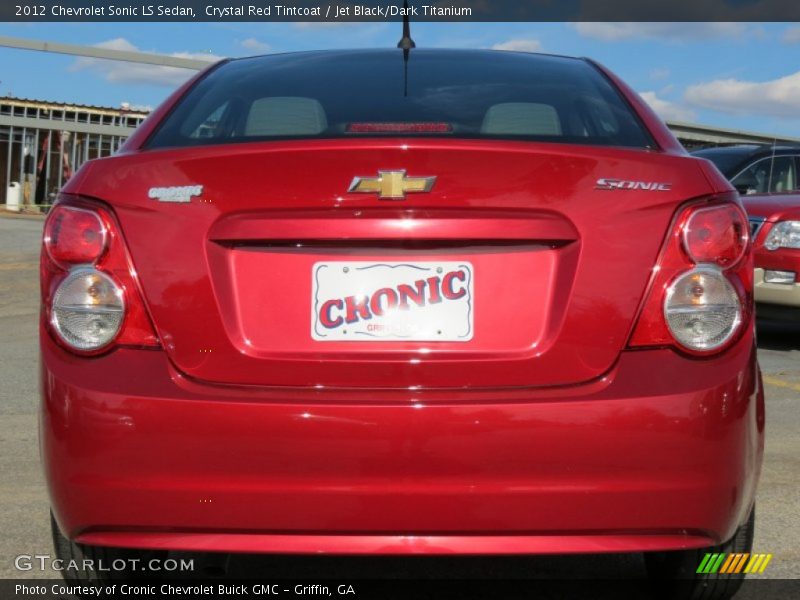 Crystal Red Tintcoat / Jet Black/Dark Titanium 2012 Chevrolet Sonic LS Sedan