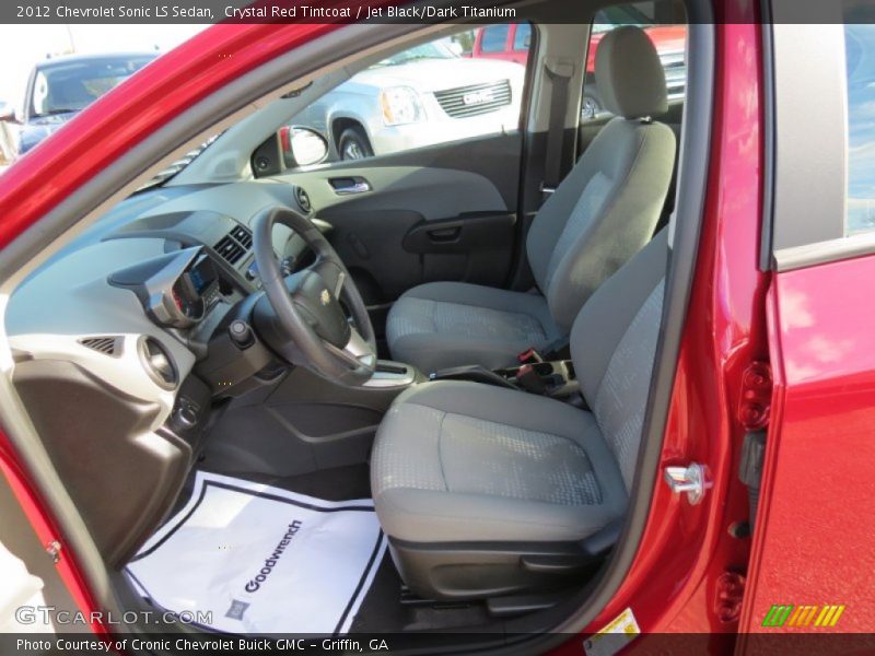 Crystal Red Tintcoat / Jet Black/Dark Titanium 2012 Chevrolet Sonic LS Sedan