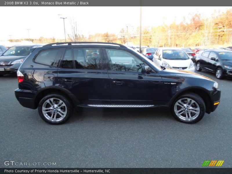 Monaco Blue Metallic / Black 2008 BMW X3 3.0si