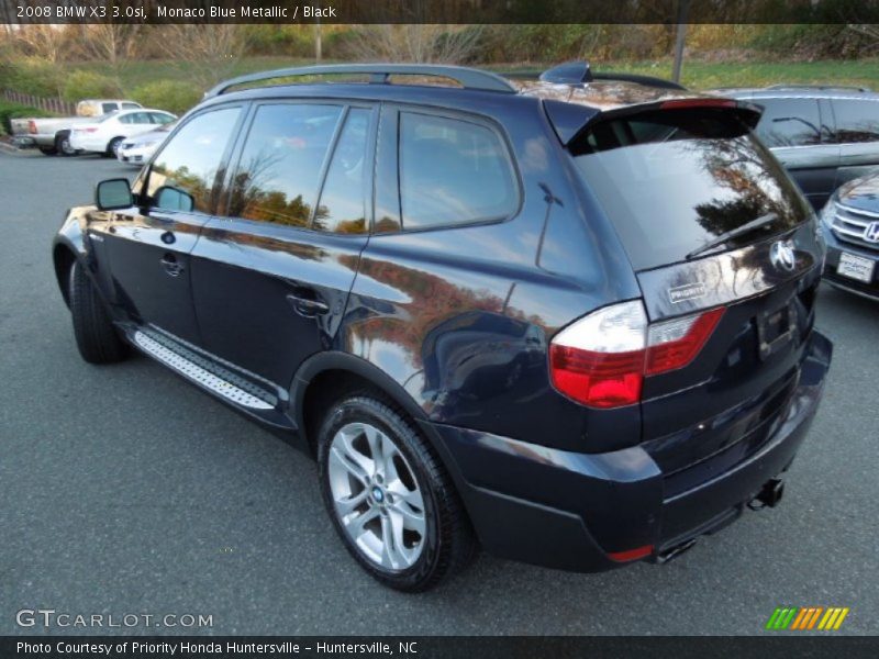 Monaco Blue Metallic / Black 2008 BMW X3 3.0si