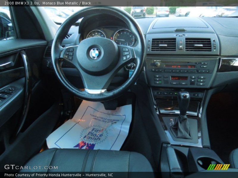 Monaco Blue Metallic / Black 2008 BMW X3 3.0si