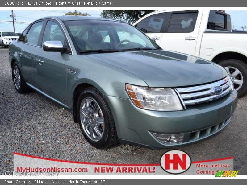 Titanium Green Metallic / Camel 2008 Ford Taurus Limited