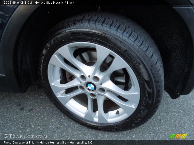 Monaco Blue Metallic / Black 2008 BMW X3 3.0si