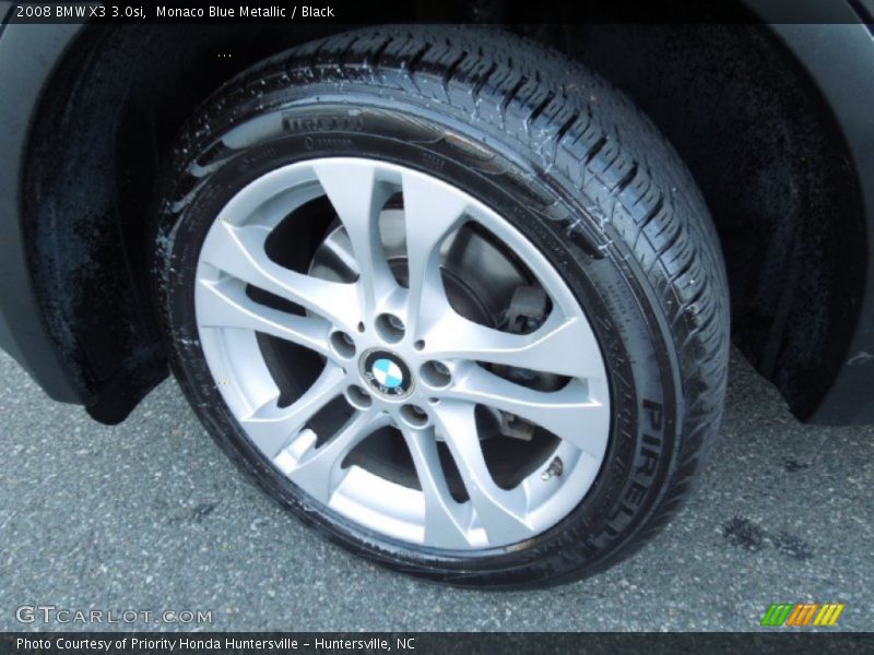 Monaco Blue Metallic / Black 2008 BMW X3 3.0si