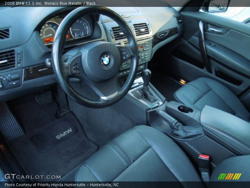 Monaco Blue Metallic / Black 2008 BMW X3 3.0si