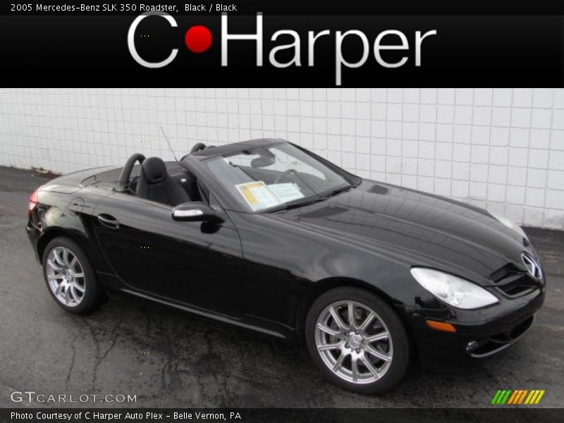 Black / Black 2005 Mercedes-Benz SLK 350 Roadster