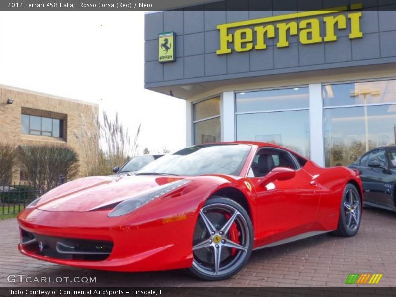 Front 3/4 View of 2012 458 Italia