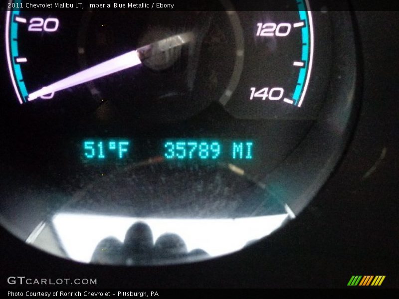 Imperial Blue Metallic / Ebony 2011 Chevrolet Malibu LT