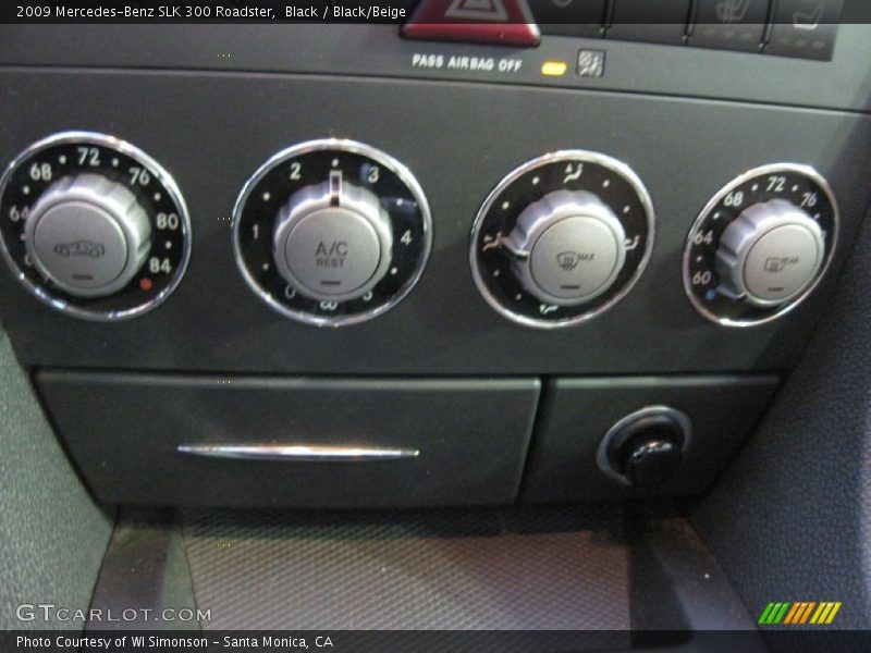 Black / Black/Beige 2009 Mercedes-Benz SLK 300 Roadster