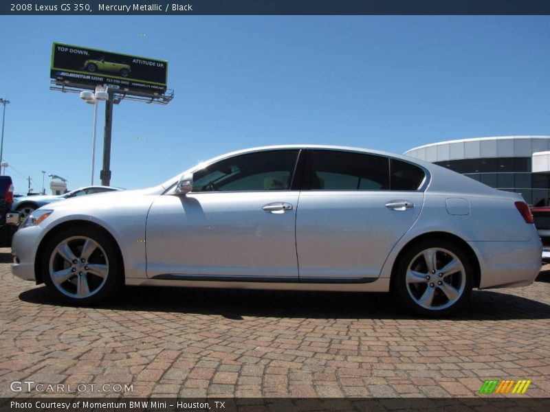 Mercury Metallic / Black 2008 Lexus GS 350