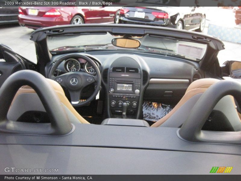 Black / Black/Beige 2009 Mercedes-Benz SLK 300 Roadster
