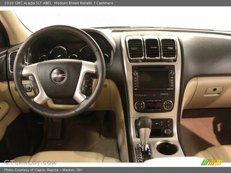 Medium Brown Metallic / Cashmere 2010 GMC Acadia SLT AWD