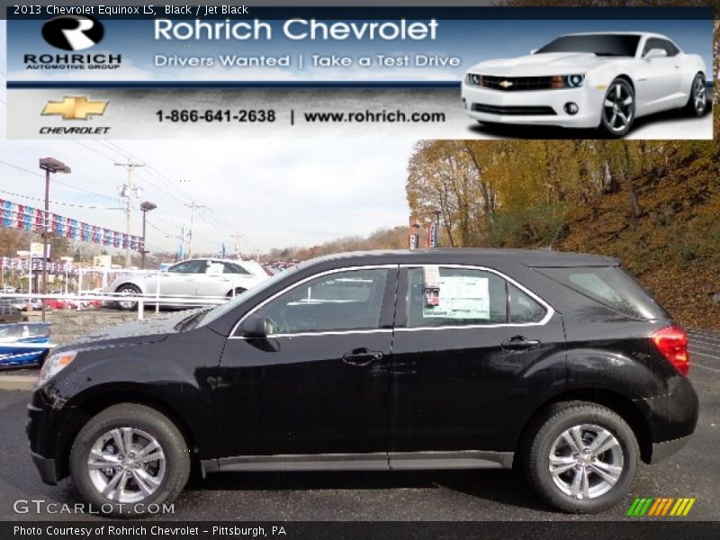 Black / Jet Black 2013 Chevrolet Equinox LS