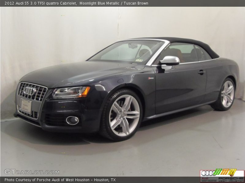 Moonlight Blue Metallic / Tuscan Brown 2012 Audi S5 3.0 TFSI quattro Cabriolet