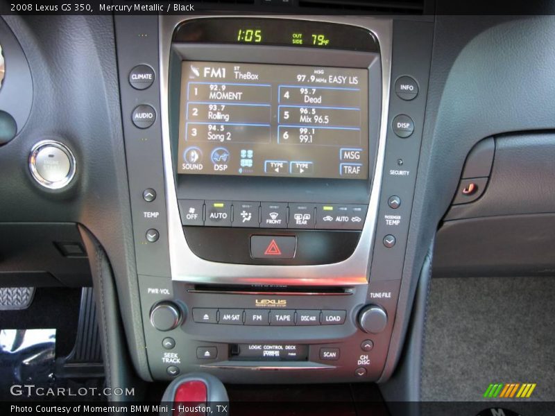 Mercury Metallic / Black 2008 Lexus GS 350