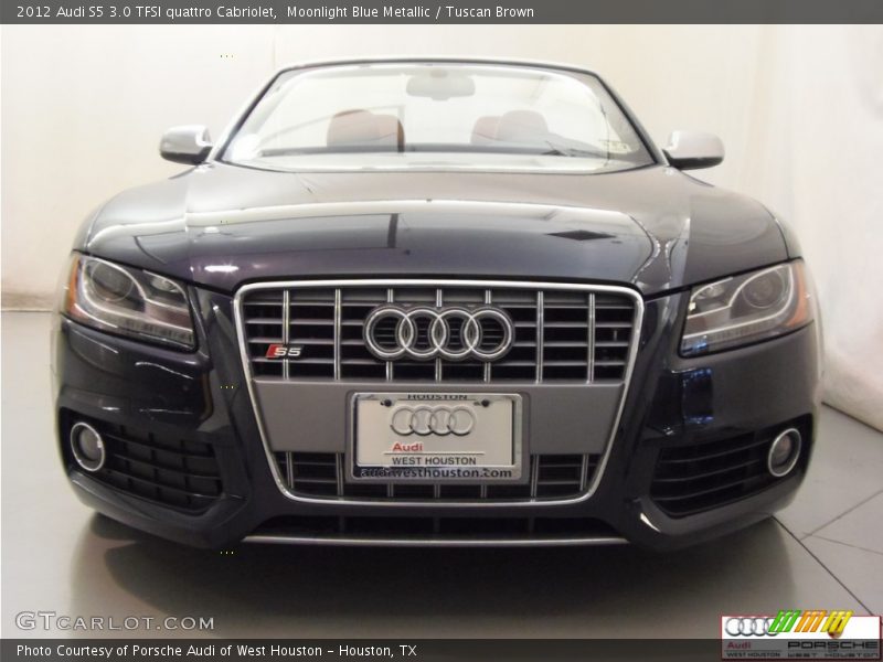 Moonlight Blue Metallic / Tuscan Brown 2012 Audi S5 3.0 TFSI quattro Cabriolet