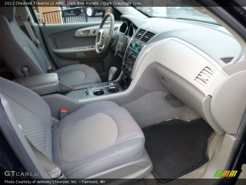 Dark Blue Metallic / Dark Gray/Light Gray 2011 Chevrolet Traverse LS AWD