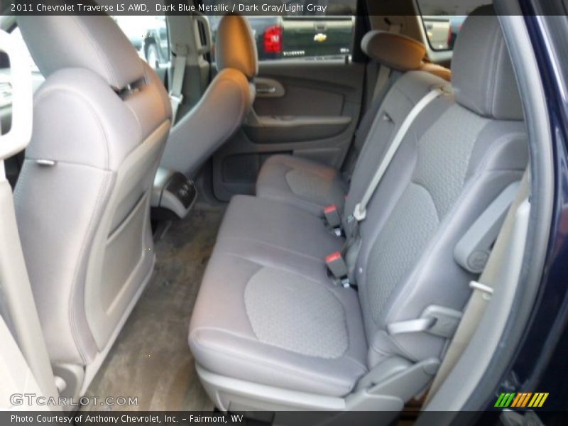 Dark Blue Metallic / Dark Gray/Light Gray 2011 Chevrolet Traverse LS AWD