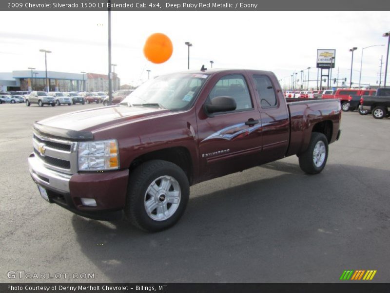 Deep Ruby Red Metallic / Ebony 2009 Chevrolet Silverado 1500 LT Extended Cab 4x4