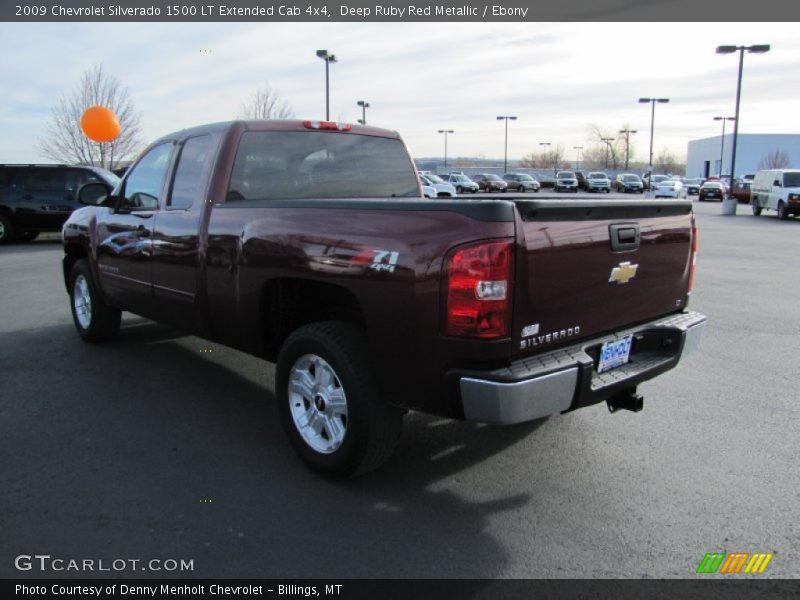 Deep Ruby Red Metallic / Ebony 2009 Chevrolet Silverado 1500 LT Extended Cab 4x4