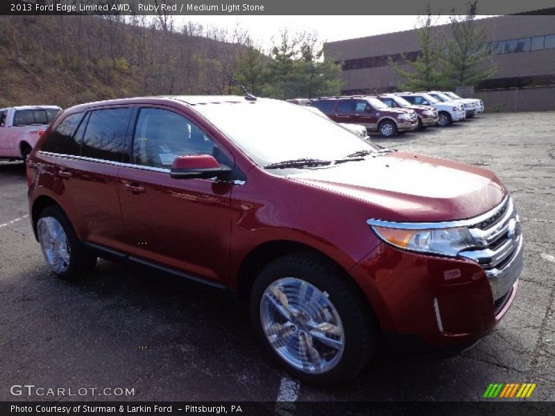 Ruby Red / Medium Light Stone 2013 Ford Edge Limited AWD