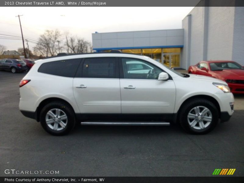 White / Ebony/Mojave 2013 Chevrolet Traverse LT AWD