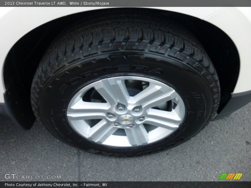 White / Ebony/Mojave 2013 Chevrolet Traverse LT AWD