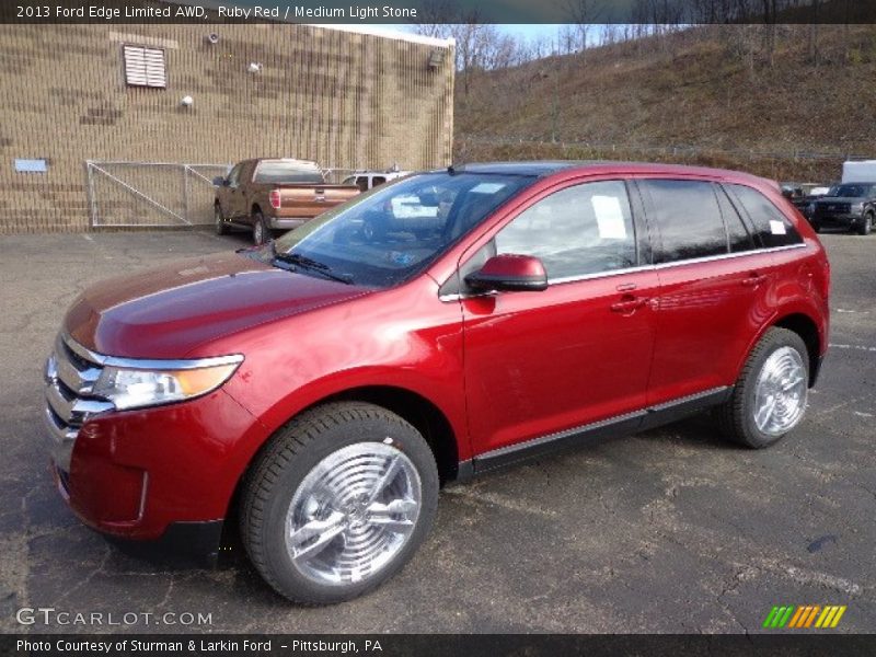 Ruby Red / Medium Light Stone 2013 Ford Edge Limited AWD