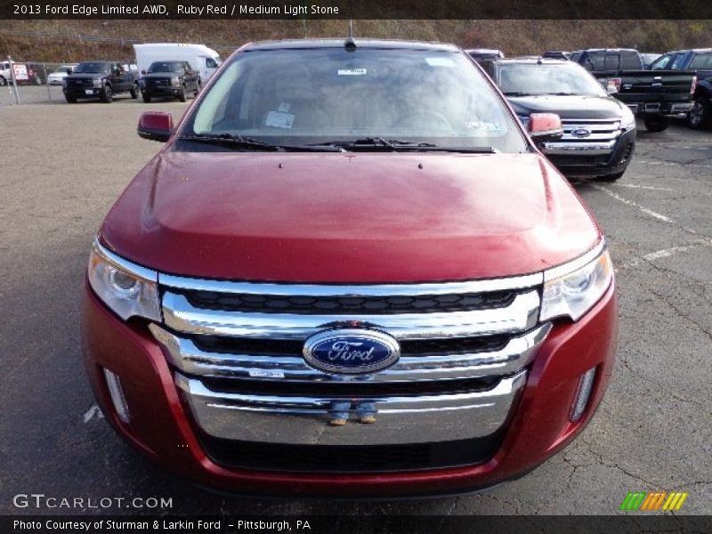 Ruby Red / Medium Light Stone 2013 Ford Edge Limited AWD