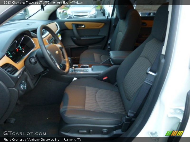 White / Ebony/Mojave 2013 Chevrolet Traverse LT AWD