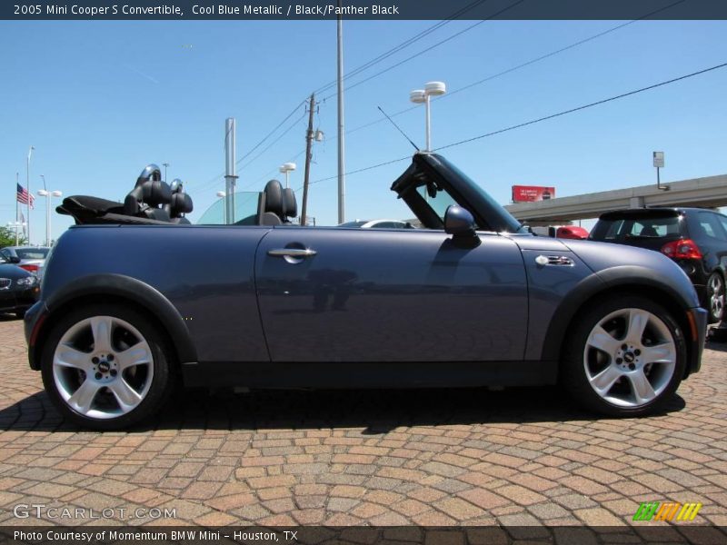 Cool Blue Metallic / Black/Panther Black 2005 Mini Cooper S Convertible
