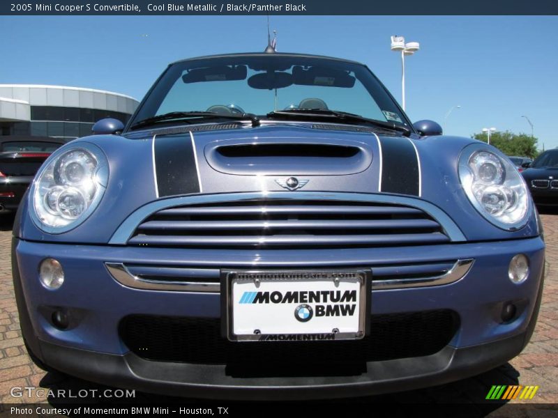Cool Blue Metallic / Black/Panther Black 2005 Mini Cooper S Convertible