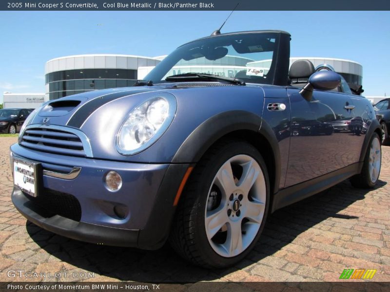Cool Blue Metallic / Black/Panther Black 2005 Mini Cooper S Convertible