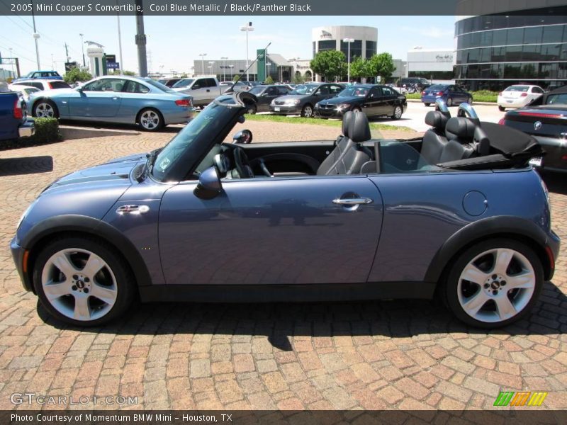 Cool Blue Metallic / Black/Panther Black 2005 Mini Cooper S Convertible