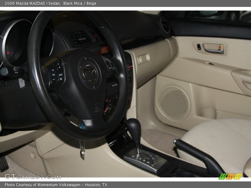 Black Mica / Beige 2006 Mazda MAZDA3 i Sedan