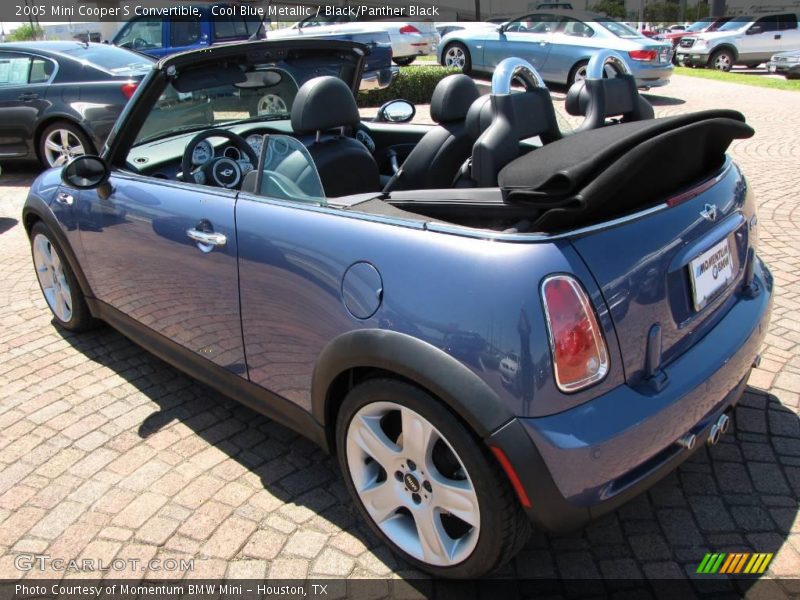 Cool Blue Metallic / Black/Panther Black 2005 Mini Cooper S Convertible