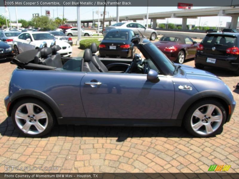 Cool Blue Metallic / Black/Panther Black 2005 Mini Cooper S Convertible
