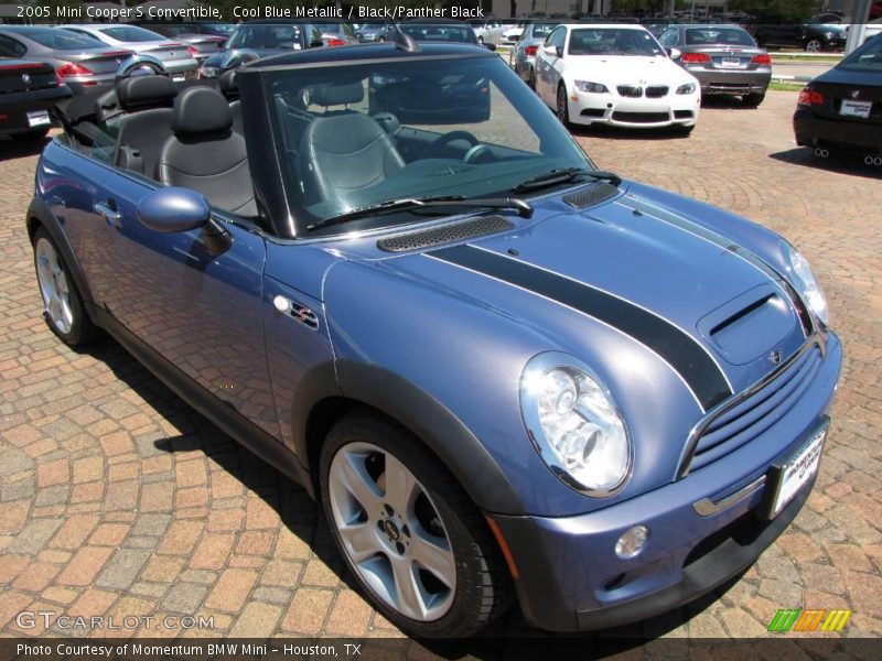 Cool Blue Metallic / Black/Panther Black 2005 Mini Cooper S Convertible