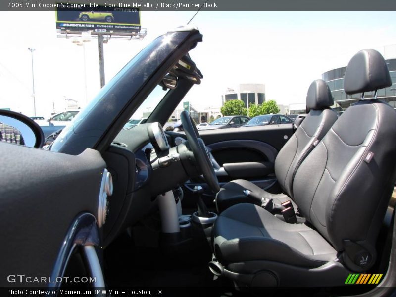 Cool Blue Metallic / Black/Panther Black 2005 Mini Cooper S Convertible