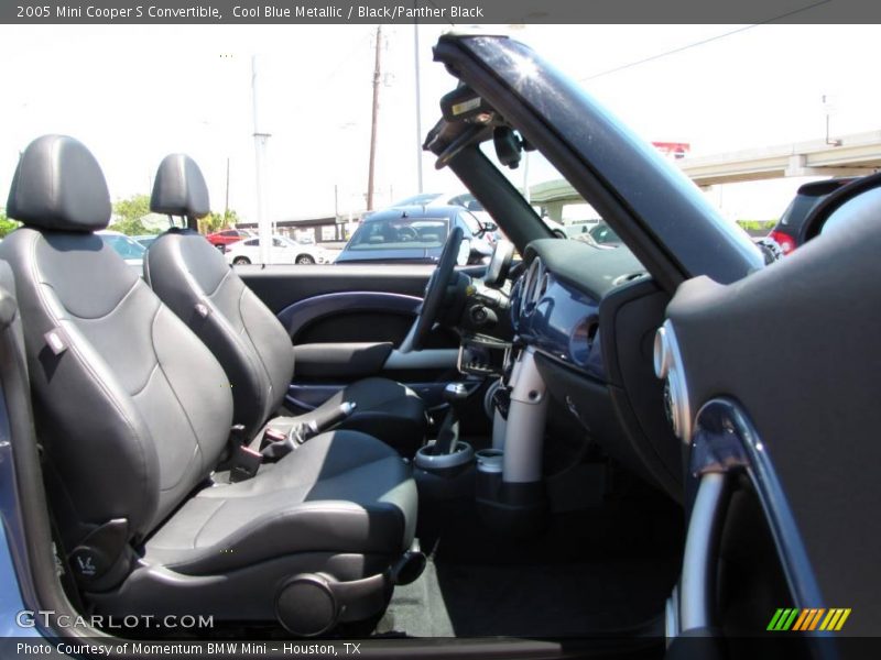 Cool Blue Metallic / Black/Panther Black 2005 Mini Cooper S Convertible
