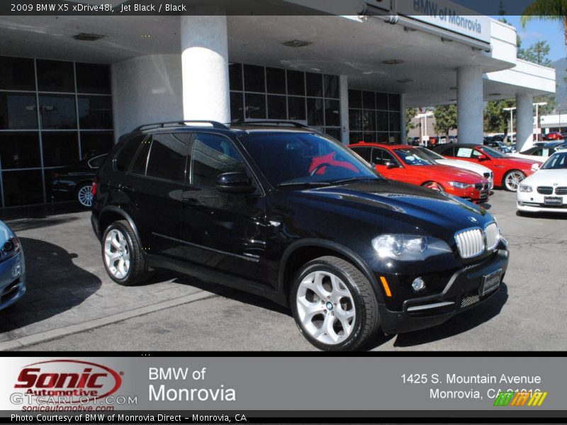 Jet Black / Black 2009 BMW X5 xDrive48i