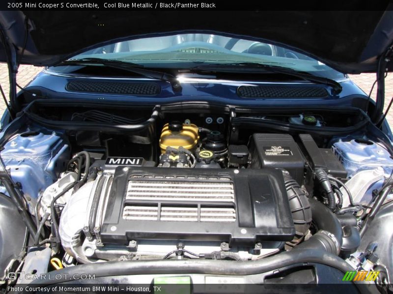Cool Blue Metallic / Black/Panther Black 2005 Mini Cooper S Convertible