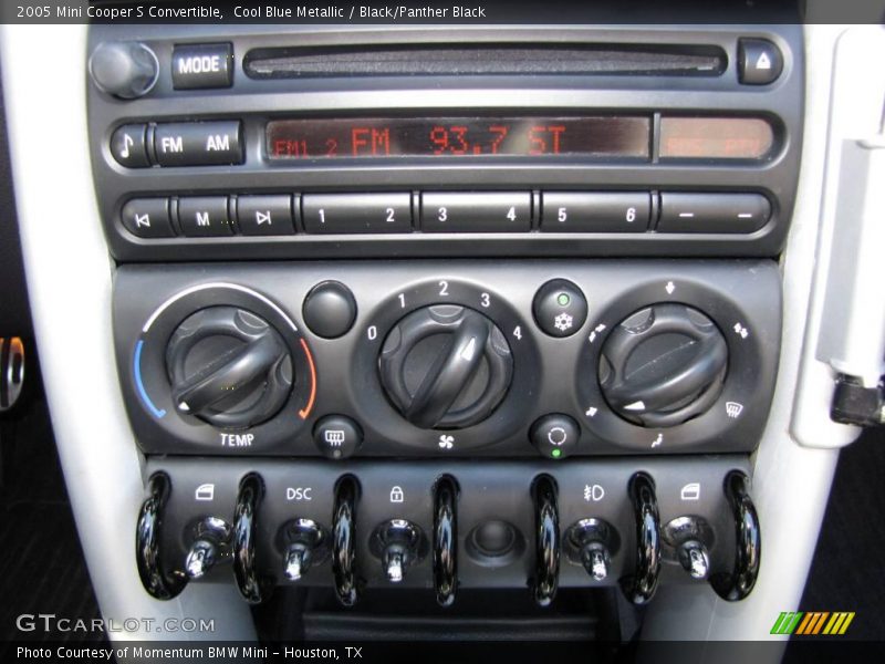 Cool Blue Metallic / Black/Panther Black 2005 Mini Cooper S Convertible