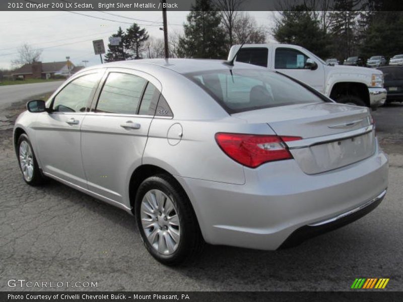 Bright Silver Metallic / Black 2012 Chrysler 200 LX Sedan