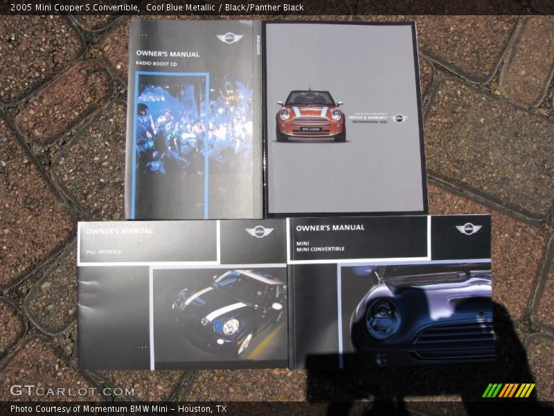 Cool Blue Metallic / Black/Panther Black 2005 Mini Cooper S Convertible