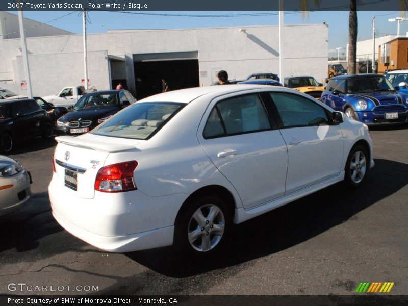 Polar White / Bisque 2007 Toyota Yaris Sedan
